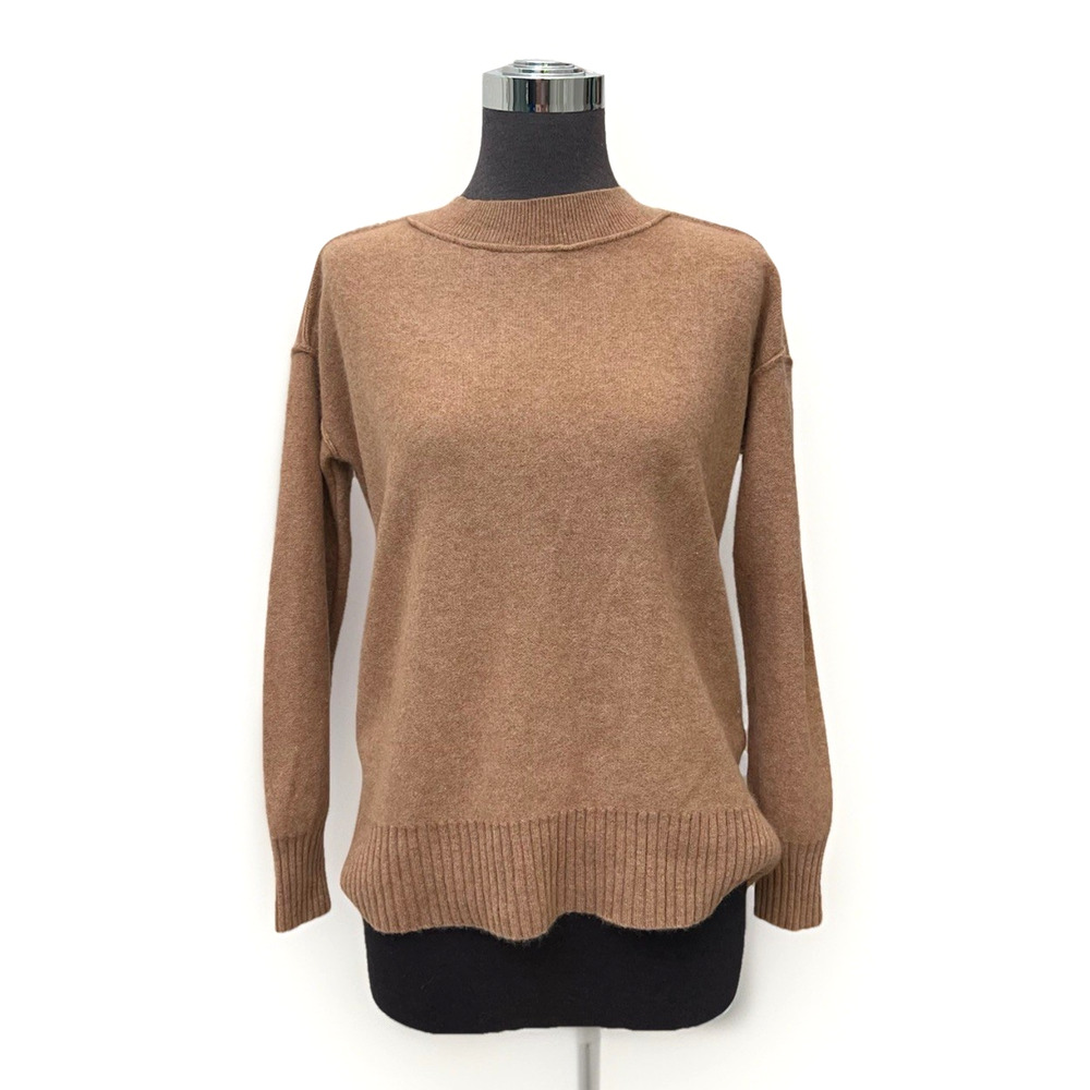 Anthropologie Pilcro Sweater Women's XS Brown Cashmere Mock Neck Sweater